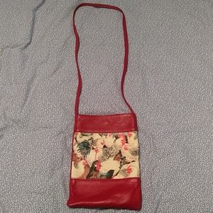 Red Leather Crossbody Purse